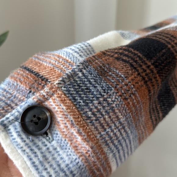 ELAN Oversized Flannel Plaid Shirt Jacket Size L - Picture 5 of 13